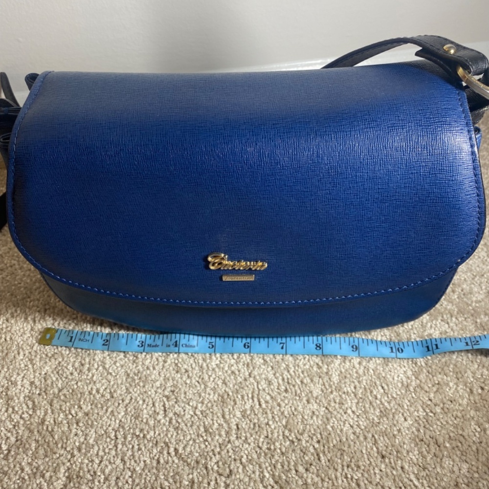 Navy Blue Cuoieria Fiorentina leather Crossbody Bag Italy - Picture 8 of 16